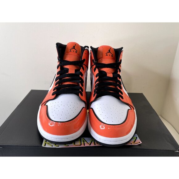 Jordan 1 Mid SE Turf Orange White Mens Sizes DD6834 802 - Picture 2 of 5